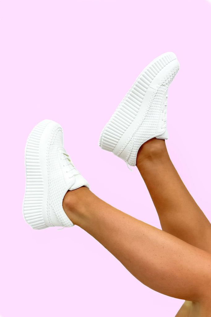 Whip Stitch Sneaker in White