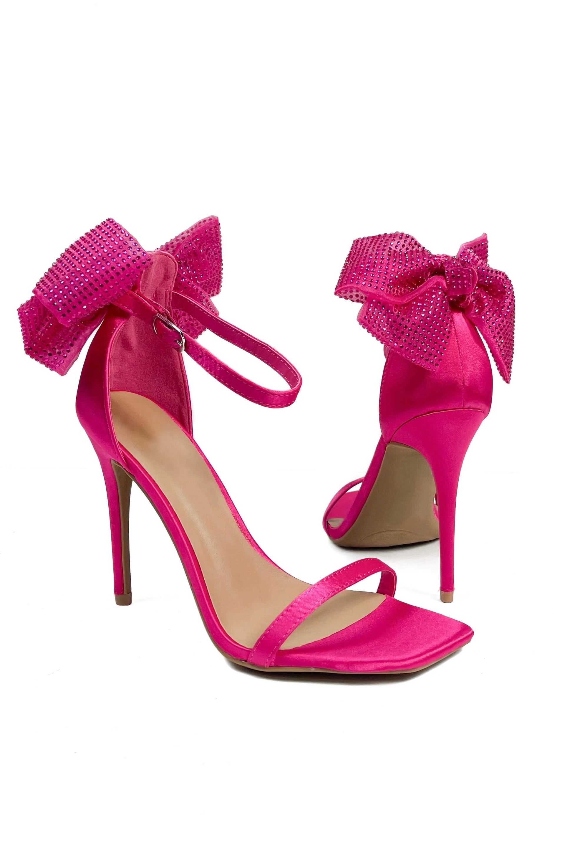 Hot Pink Suede Stiletto Heels | Linzi | SilkFred