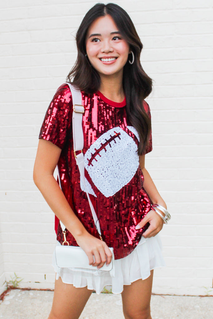 football fun sequin top