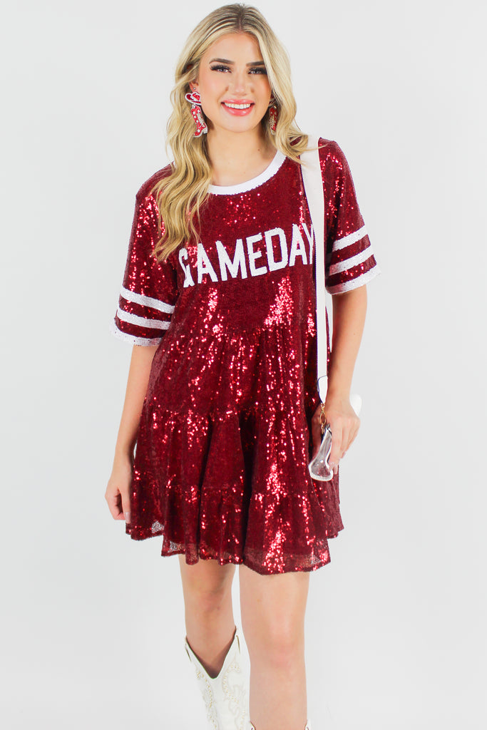 gameday girl sequin dress