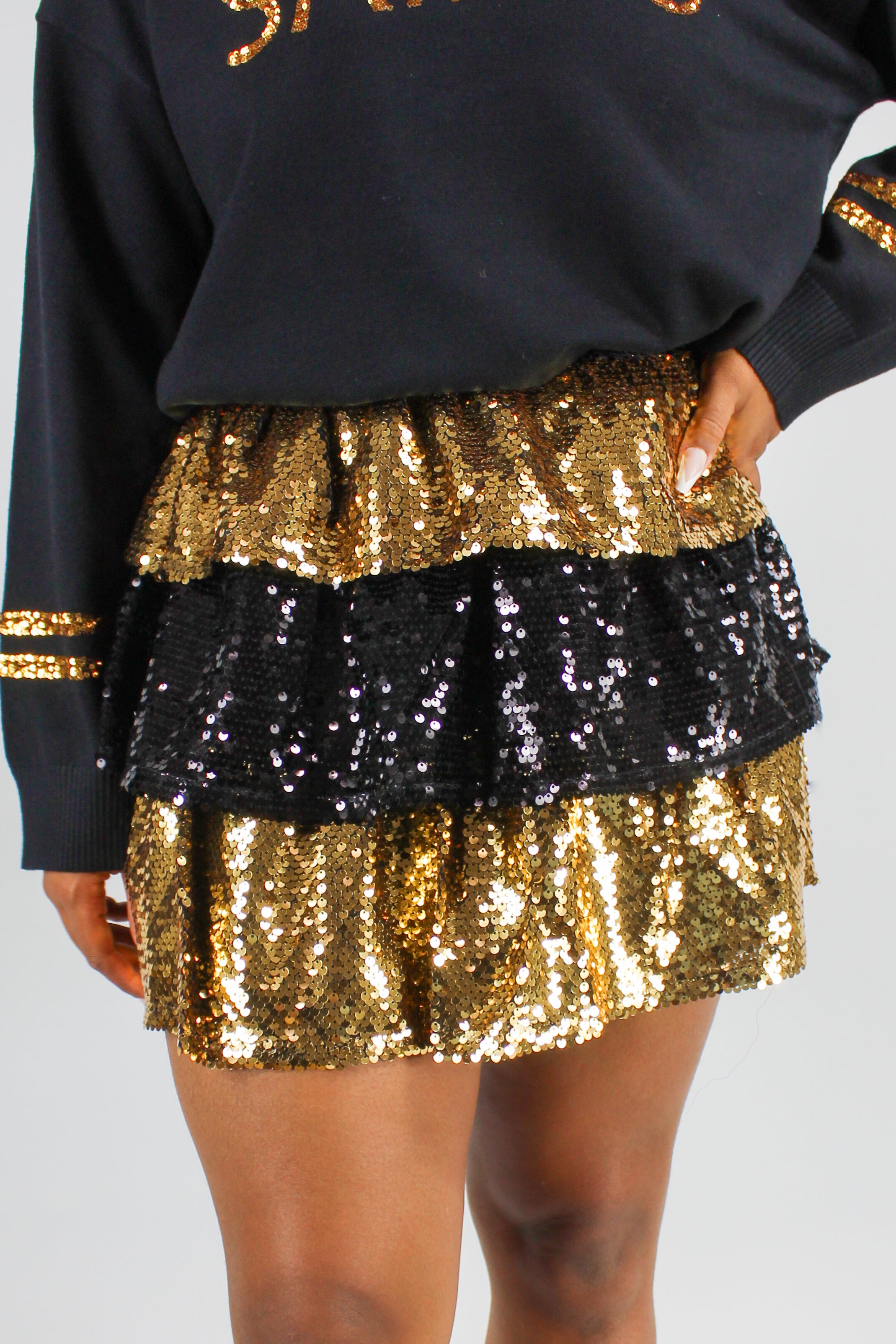 Here For a Good Time Sequin Skirt