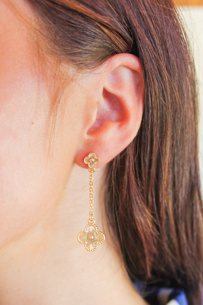 clover drop earrings