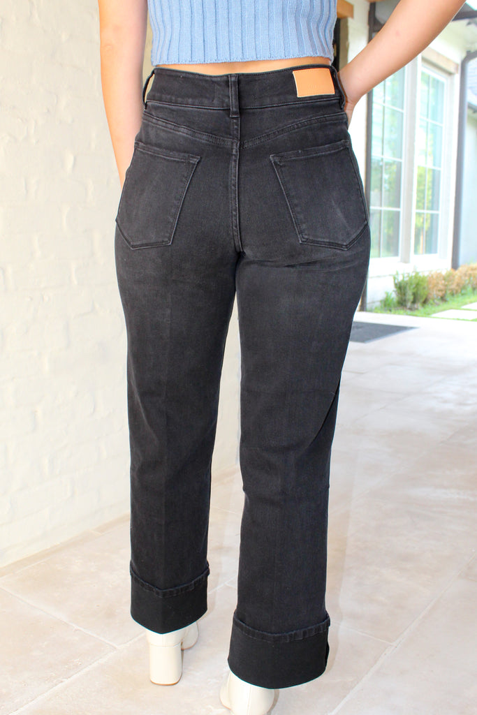 cuff hem jeans