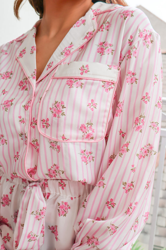 rose print pajamas