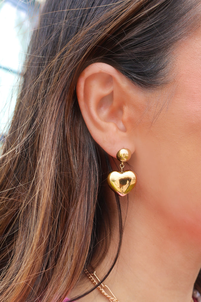 heart drop earrings