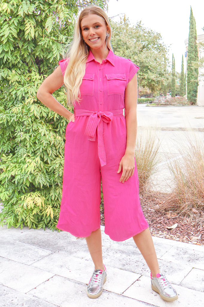 belted jumpsuit