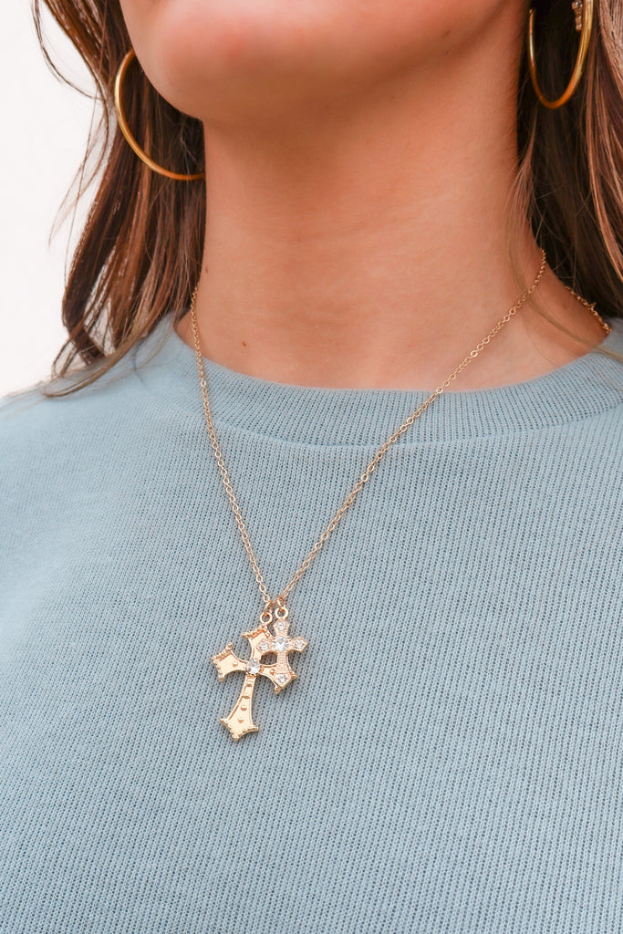 double cross necklace